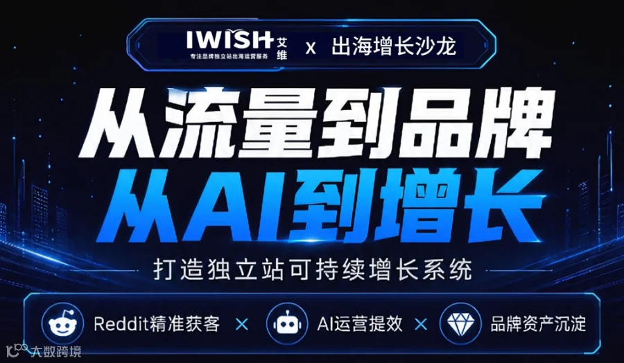 从流量到品牌，从AI到增长——打造独立站可持续增长系统丨IWISH艾维 x 出海增长沙龙