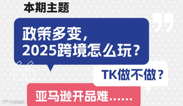 政策多变，2025跨境怎么玩？TK做不做？亚马逊开品难.....【中小卖家专场】