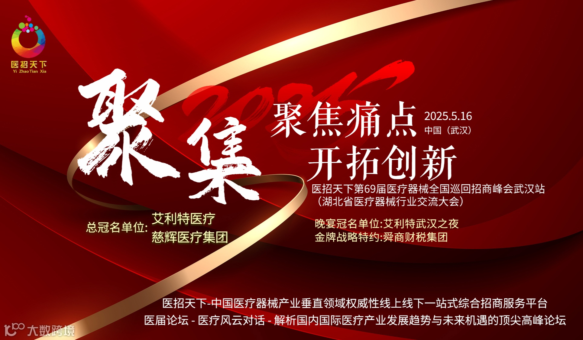 聚焦痛点开拓创新-医招天下第69届全国巡回招商峰会武汉站报名中