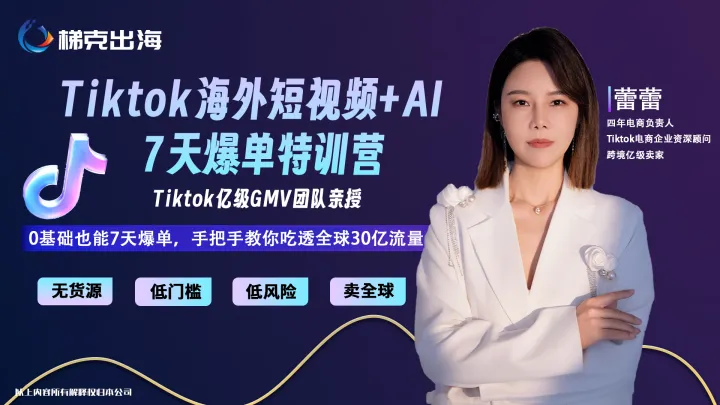 Tiktok<em>海外</em>短视频+AI-7天爆单特训营