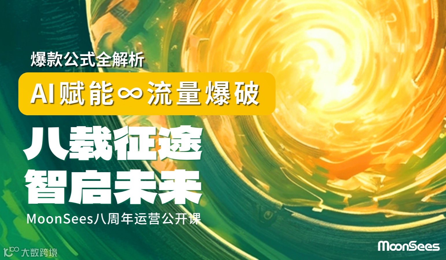 ⼋载征途♾️智启未来，AI赋能×流量爆破×爆款公式全解析暨MoonSees⼋周年亚马逊运营公开课