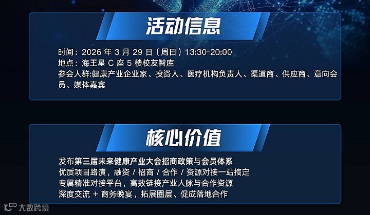 聚力健康产业●共创未来价值——第三届未来健康产业大会招商发布会
