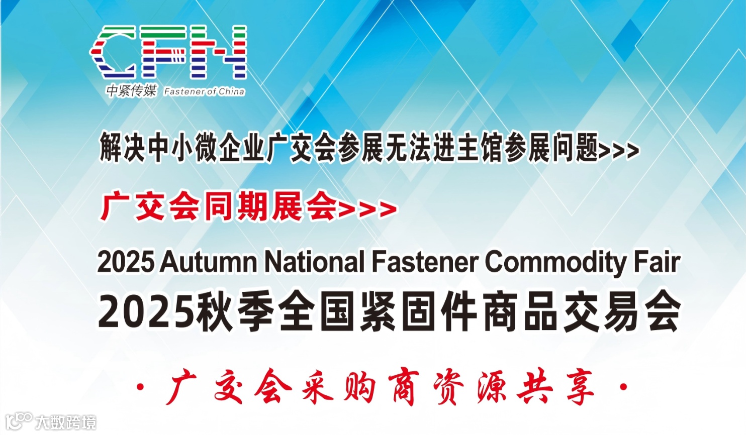 抢占外贸新风口！2025秋季全国紧固件商品交易会与广交会同期开幕，中小企业不可错过的机遇！​