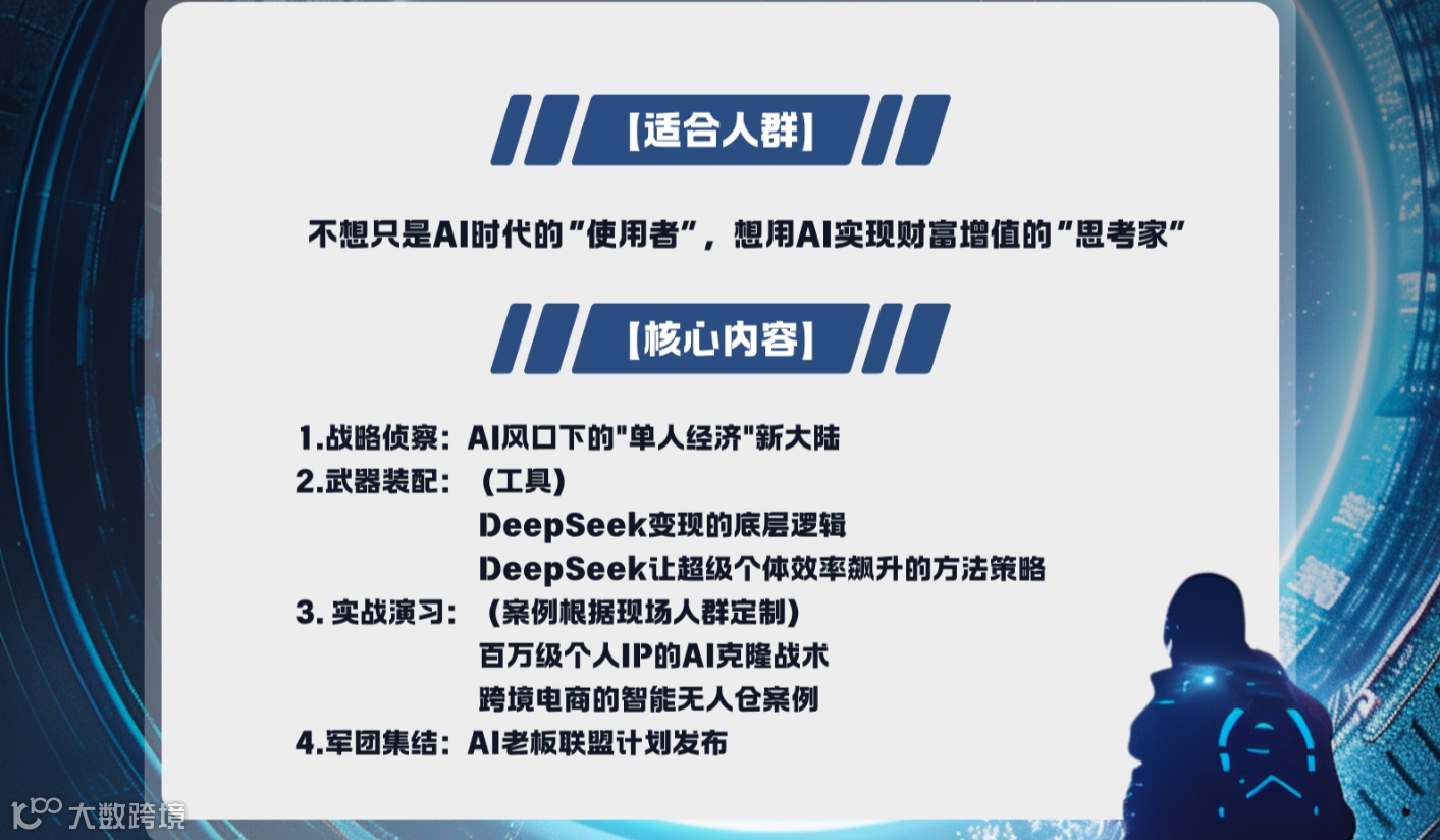 如何用AI实现单兵创富沙龙——DeepSeek专场