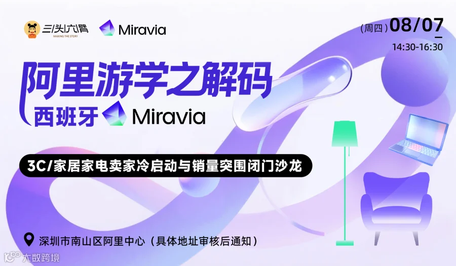 阿里游学之Miravia : 3C/家居家电卖家冷启动与销量突围闭门沙龙