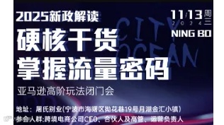 2025新政解读 硬核干货 掌握流 量密码 （亚马逊高阶玩法闭门会）
