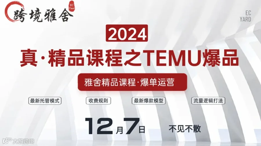 真●精品课程之TEMU爆品