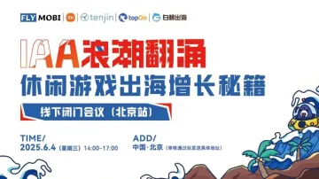 IAA浪潮翻涌，休闲游戏出海增长秘籍——线下闭门会议·北京站