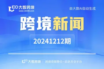 跨境新闻早报 20241212期 | 大数跨境