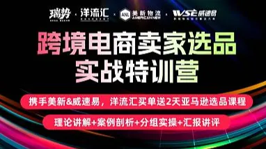 携手美新＆威速易＆蓝牛物流，洋流汇送两天<em>亚马逊</em>选品特训营（或Tiktok运营特训营）