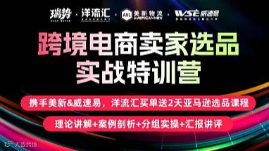 携手美新＆威速易＆蓝牛物流，洋流汇送两天亚马逊选品特训营（或Tiktok运营特训营）