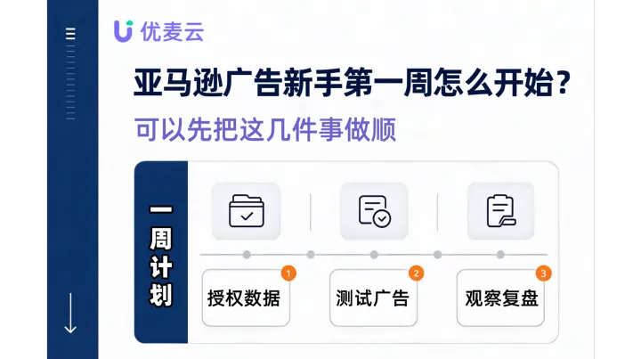 亚马逊广告新手第一周怎么开始？可以先把这几件事做顺