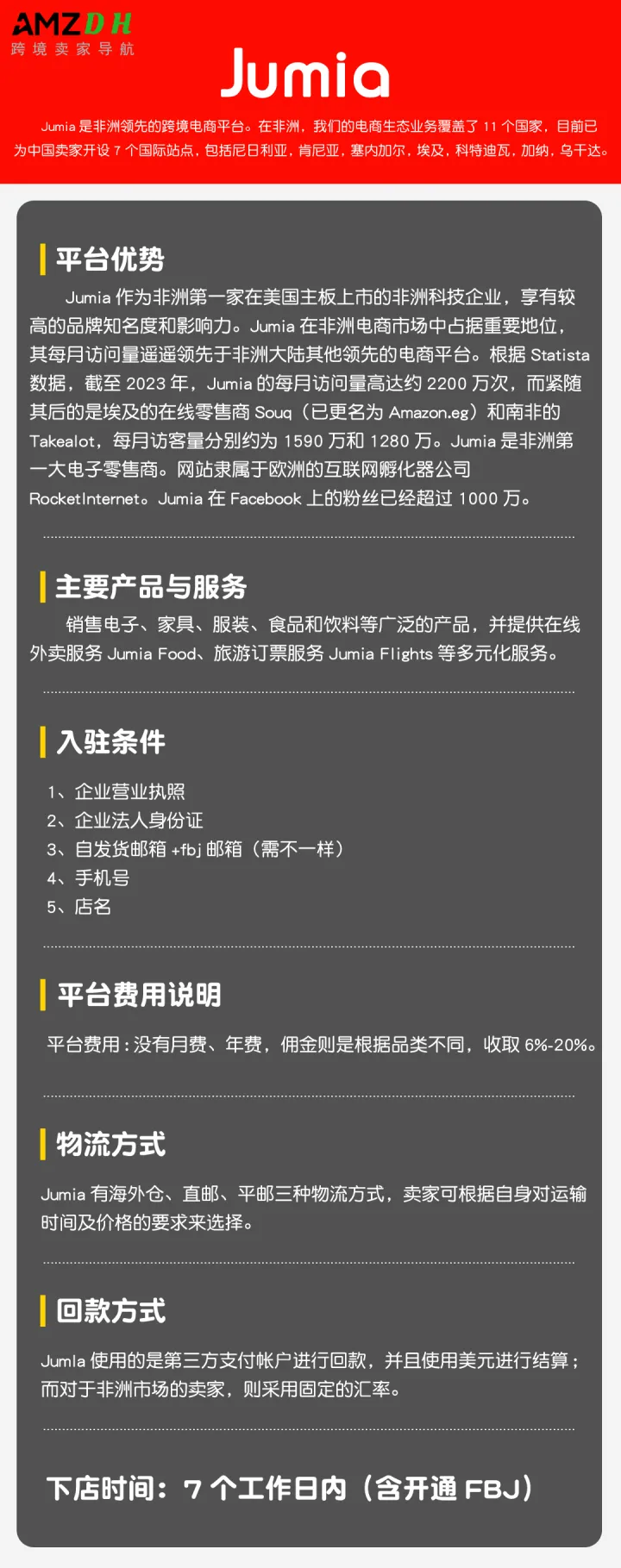 Jumia 开店陪跑