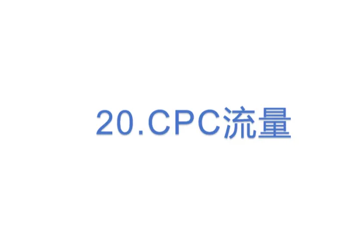 20.亚马逊CPC流量