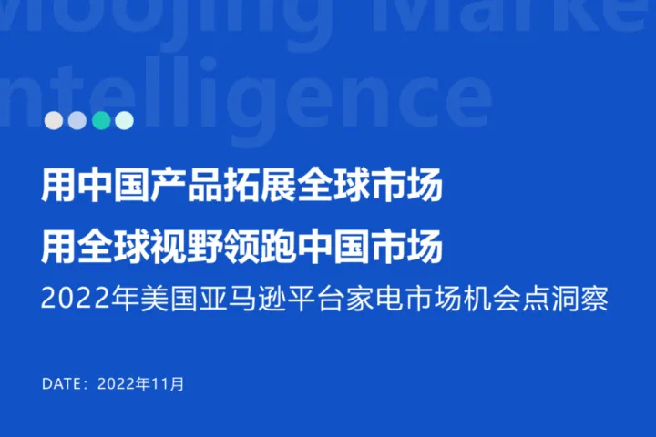 魔镜市场情报:2022年<em>美国</em>亚马逊<em>平台</em>家电市场机会点洞察报告