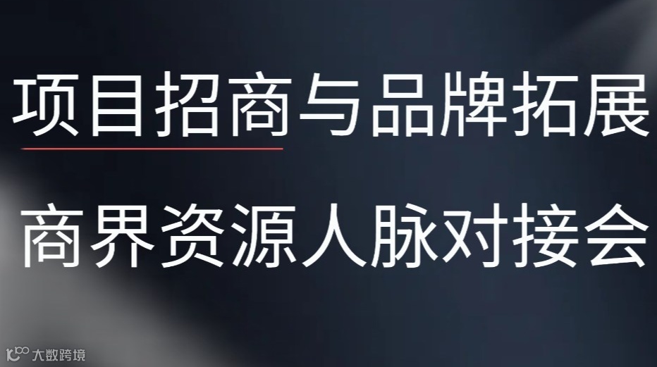 项目招商与品牌拓展商务人脉对接会