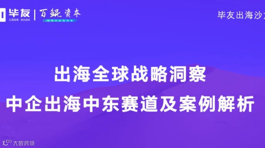 【毕友出海沙龙】出海全球战略洞察暨2025中企出海中东赛道及案