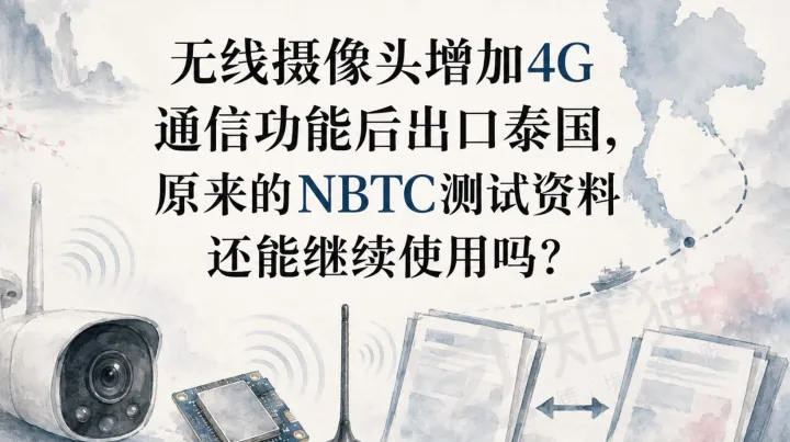 无线摄像头增加4G通信功能后出口泰国，原来的NBTC测试资料还能继续使用吗？