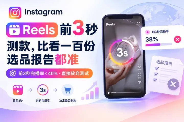 用Reels的“前3秒”测款，比看一百份选品报告都准