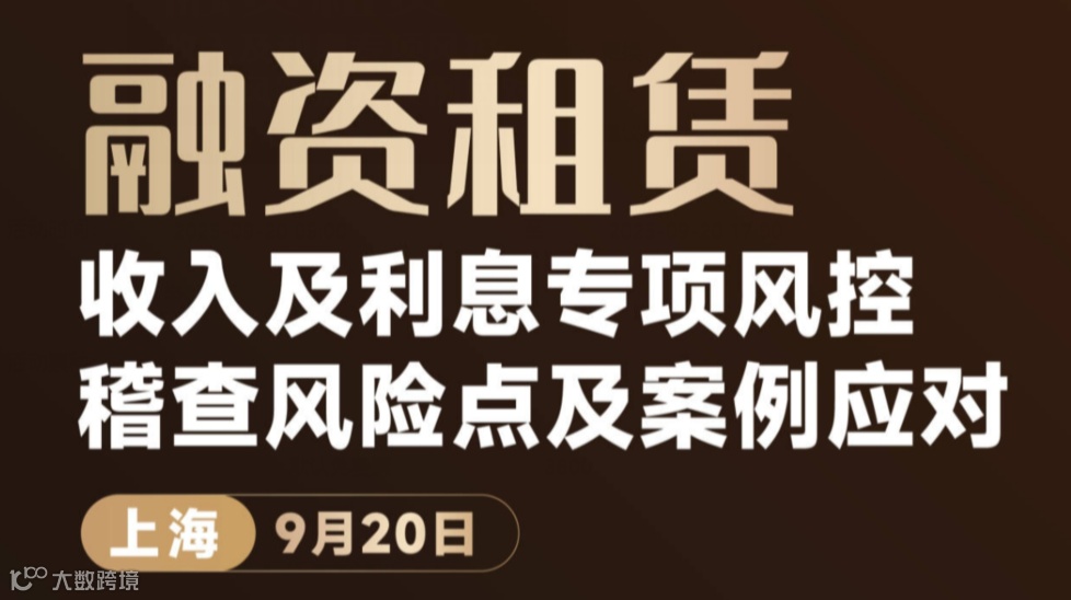 融资租赁收入及利息专项风控稽查风险点及案例应对