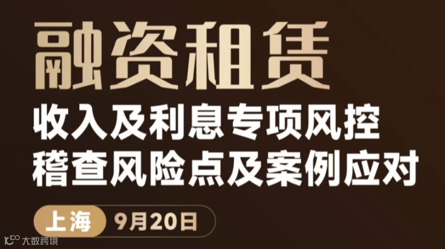 融资租赁收入及利息专项风控稽查风险点及案例应对