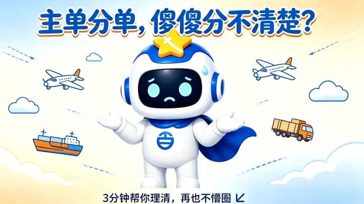航空主单VS货代分单搞不清?3分钟帮你理清，再也不蒙圈!