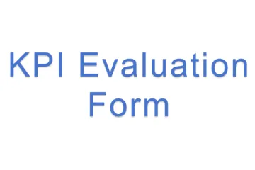 KPI Evaluation Form