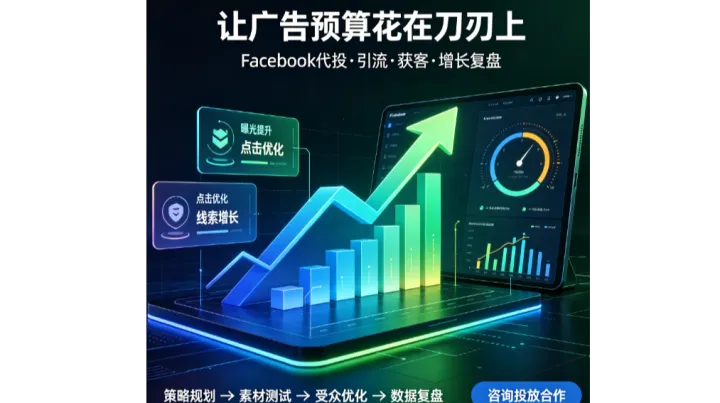 Meta广告引流推广！FB开户矩阵投放，FB代投引流优势放送