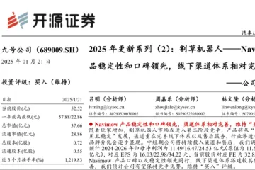 九号公司-公司研究报告-2025年更新系列2割草机器人Navimow产品稳定性和口碑领先线下渠道体系相对完善