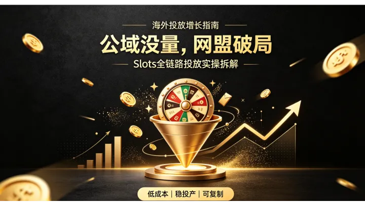 公域流量枯竭？Slots网盟投放全链路实操拆解，稳投产可放量