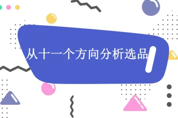 从十一个方向分析选品