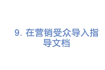 9. 在营销受众导入指导文档