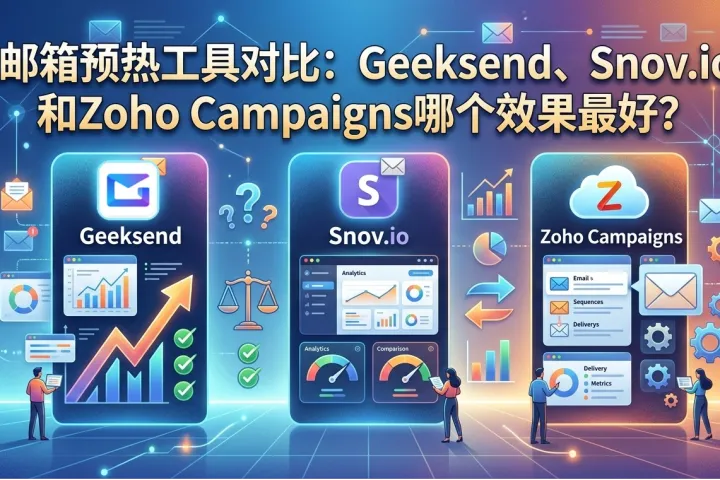 邮箱预热工具对比：Geeksend、Snov.io和Zoho Campaigns哪个效果最好？