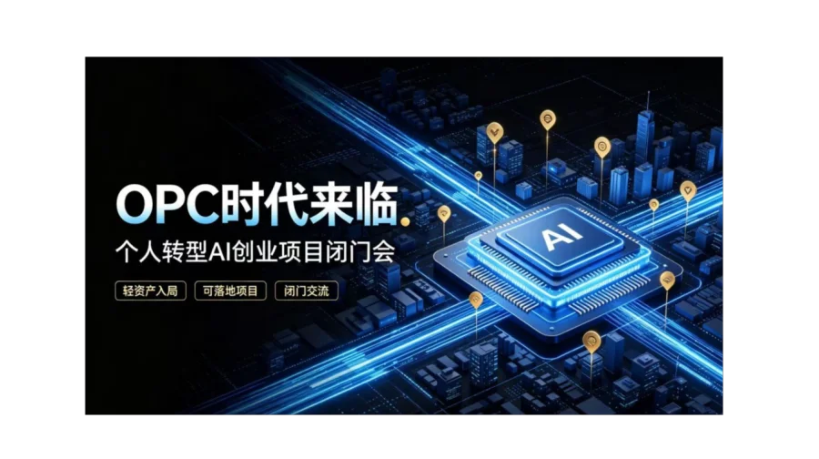 OPC 时代，不用技术背景，个人如何做 AI 创业｜闭门会【深圳】