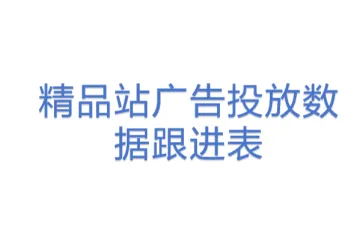 精品站广告投放数据跟进表