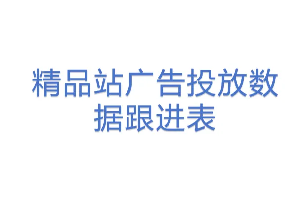 精品站广告投放数据跟进表