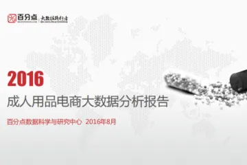 百分点：2016成人用品电商大数据分析报告
