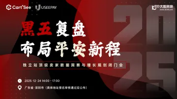 黑五复盘·布局平安新程——独立站顶级卖家数据洞察与增长规划闭门会