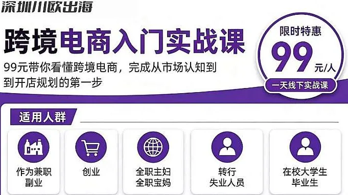 在重庆的跨境电商入门实战课