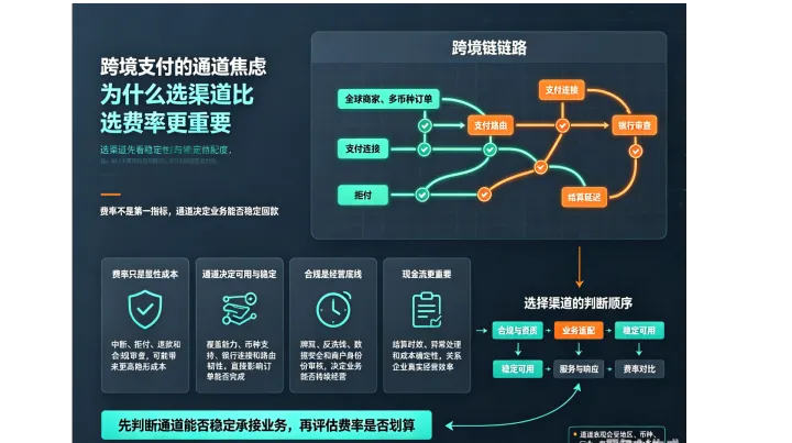  跨境支付的"通道焦虑"：为什么选渠道比选费率更重要