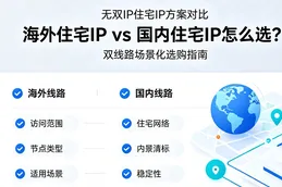 海外住宅IP vs 国内住宅IP怎么选？无双IP双线路场景化选购指南