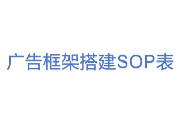 广告框架搭建SOP表