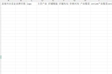 竞争对手品牌分析表格