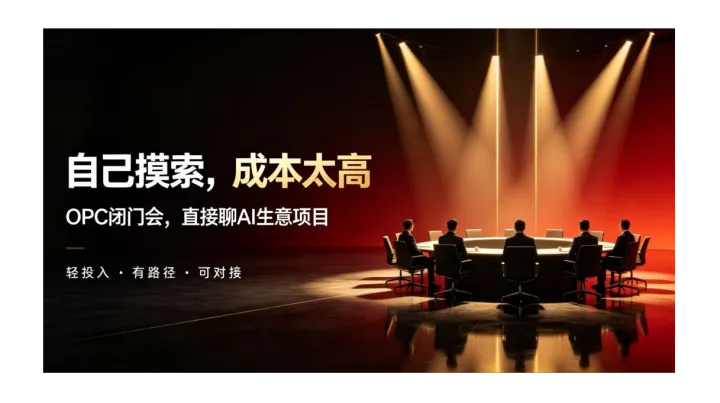 把握 OPC 产业新机遇，个人转型 AI 服务创业，项目闭门深度交流【太原】