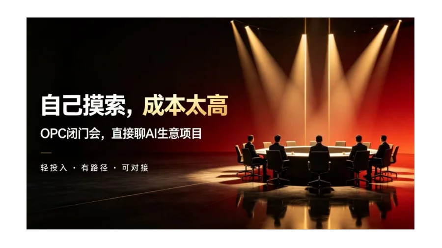 把握 OPC 产业新机遇，个人转型 AI 服务创业，项目闭门深度交流【太原】