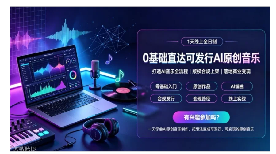 0基础学AI音乐可发行变现