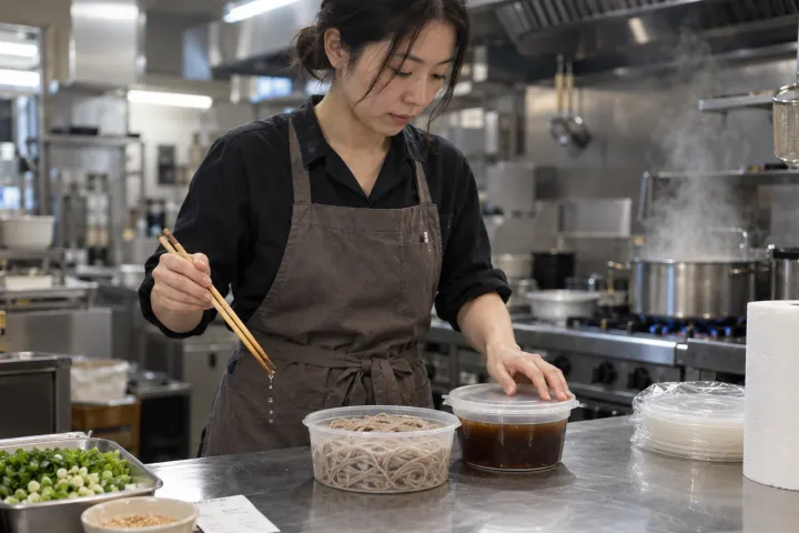荞麦面店做外卖做到 15 倍，先解决的是面泡软