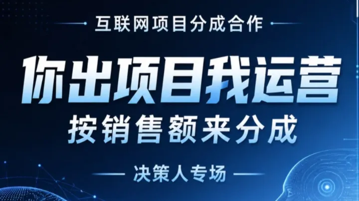 你项目我运营 靠销售业绩拿分成