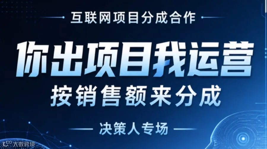 你项目我运营 靠销售业绩拿分成