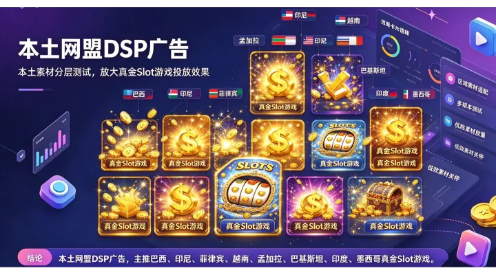 孟加拉Slots电子游戏出海：本土网盟dsp广告低成本放量策略